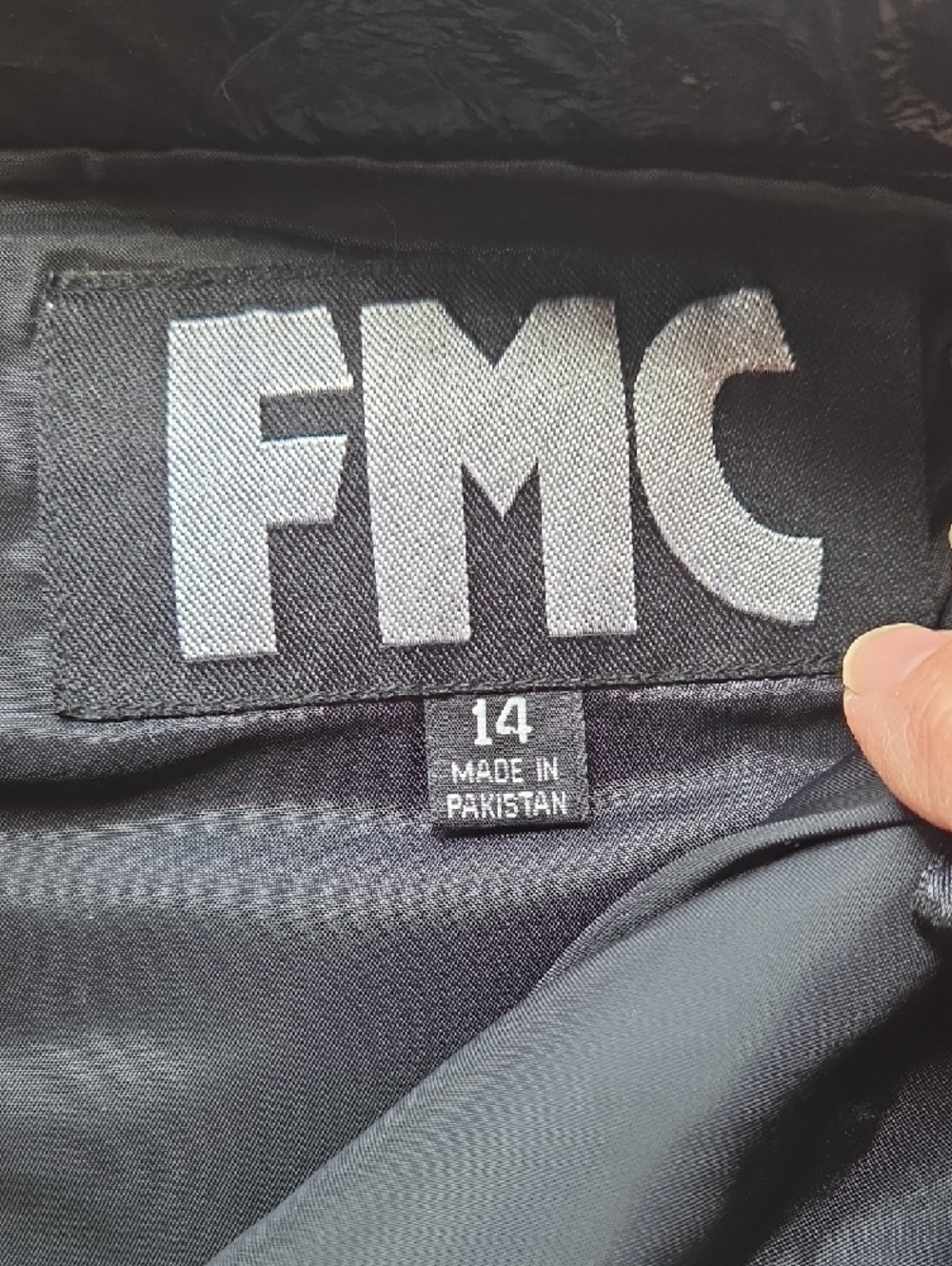 FMC Black Straight-Leg Leather Pants - Women's 14 - Picture 6 of 7